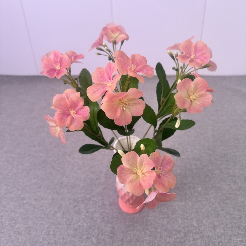 仿真花把束胶片海棠花3D打印家居装饰婚礼庆典摄影道具小清新把花|undefined