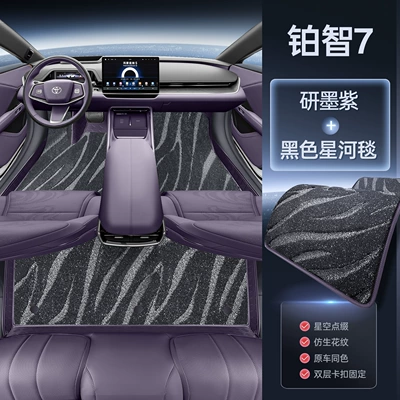 Modelə uyğun ayaqaltı, for Toyota Bozhi 7 - platinum-intelligence-7-double-layer-model-ink-purple-black-galaxy-blanket-magic-print-waterproof