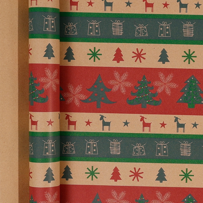 크리스마스 시리즈 - 줄무늬 크리스마스, 43*300cm 롤
