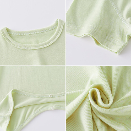 Jusheng spring and summer baby modal pajamas jumpsuit baby summer short-sleeved clothes summer thin nightgown