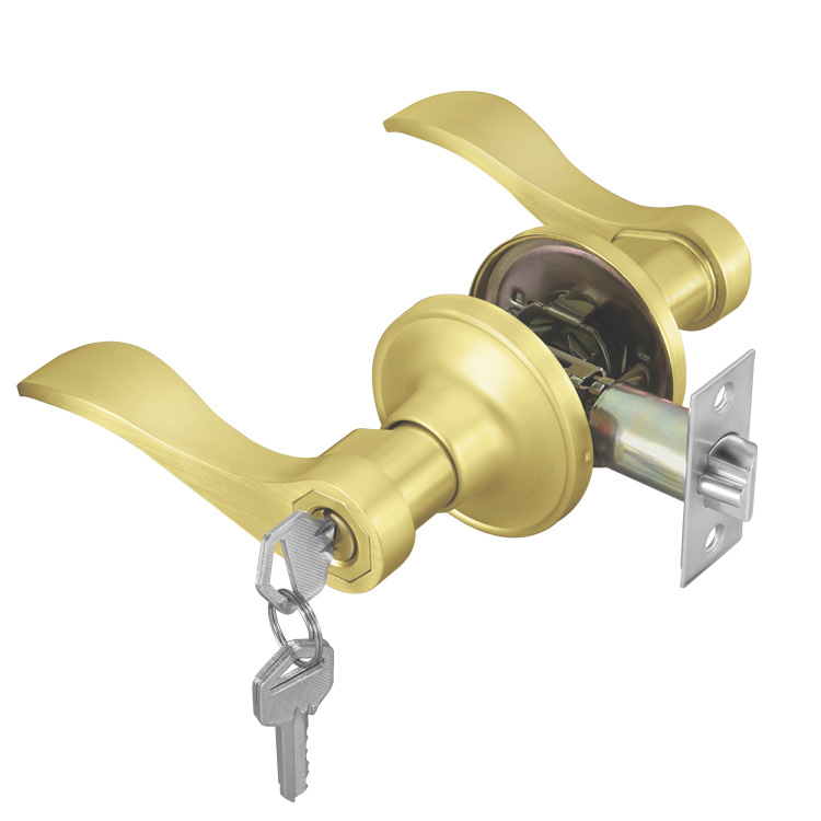 Nueva cerradura de tres barras, cerradura de manija esférica, intercambio de puerta de madera de aleación de zinc izquierda y derecha, manija de dormitorio, cerradura de puerta, manija de puerta transfronteriza