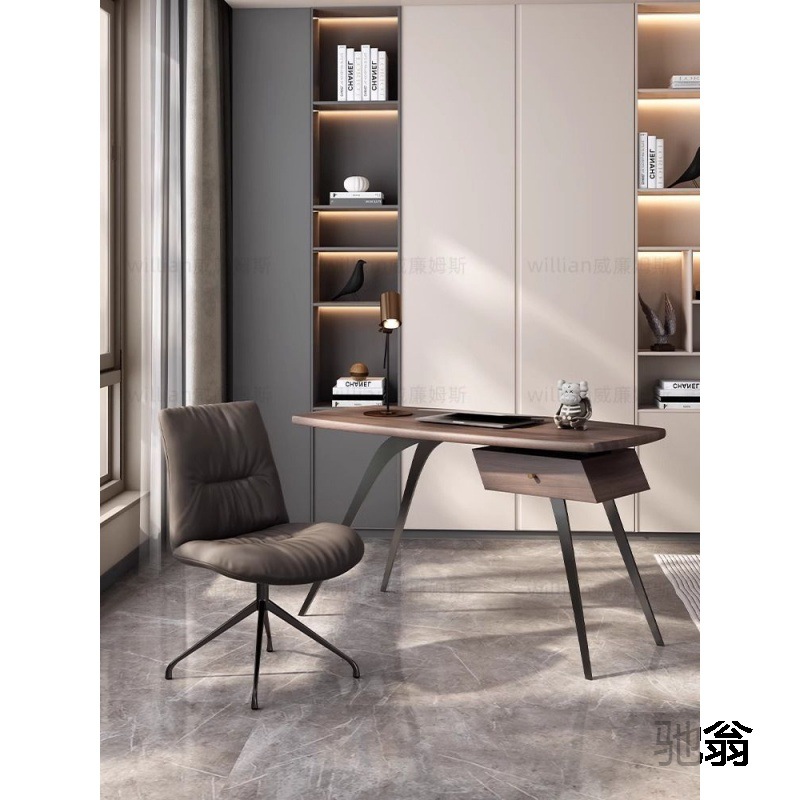 Hc Italian light luxury minimalist solid wood desk writing desk…