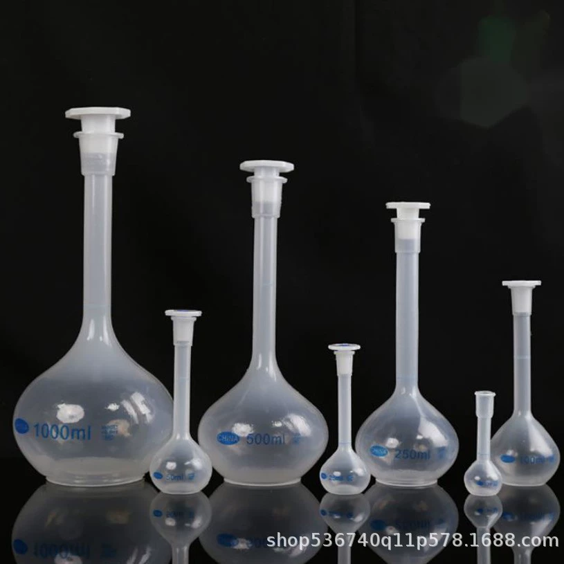 Прозрачная пластиковая емкостная бутылка Пластиковая бутылка Встряхните пластиковая бутылка Количественная бутылка Лаборатория 25/50/100/250/500/1000