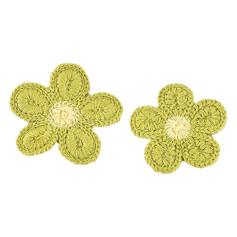 Новая вышивка цветок тканый карамельный цвет цветок тканевая Наклейка Детские аксессуары для волос своими руками материал сумка для обуви патч аксессуары