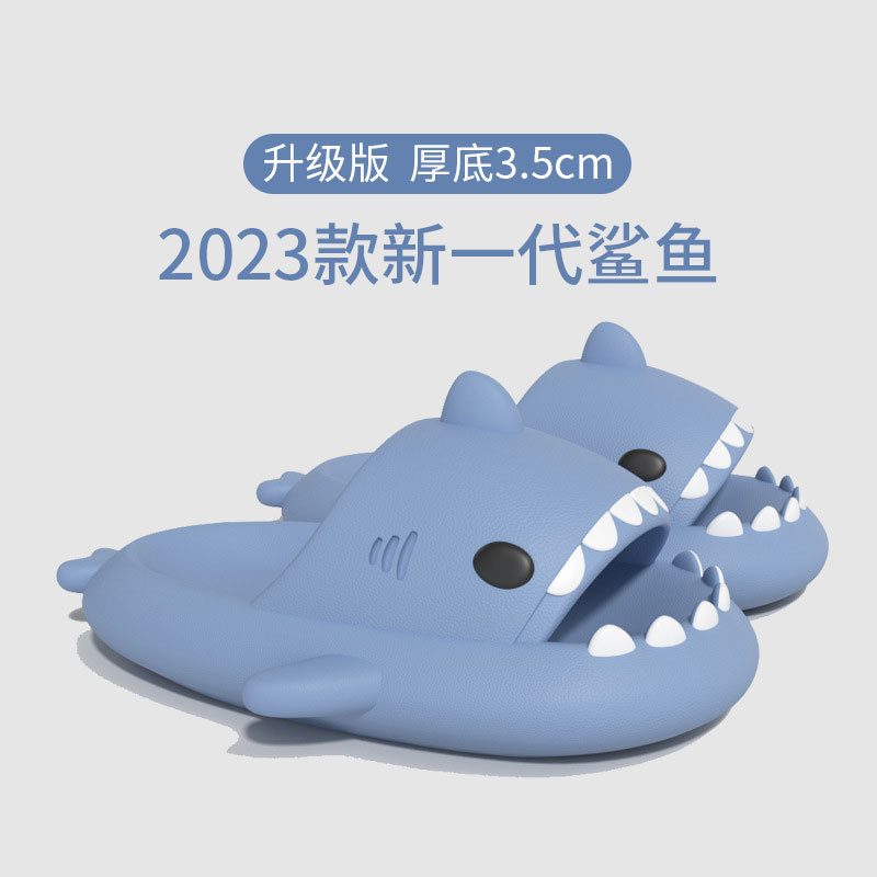 Shark Slippers for Women, Summer Indoor and Outdoor Use, Home Bathroom Bathing, Thick-Soled, Wear-Resistant, Couple's Sandals, Breathable for Men
