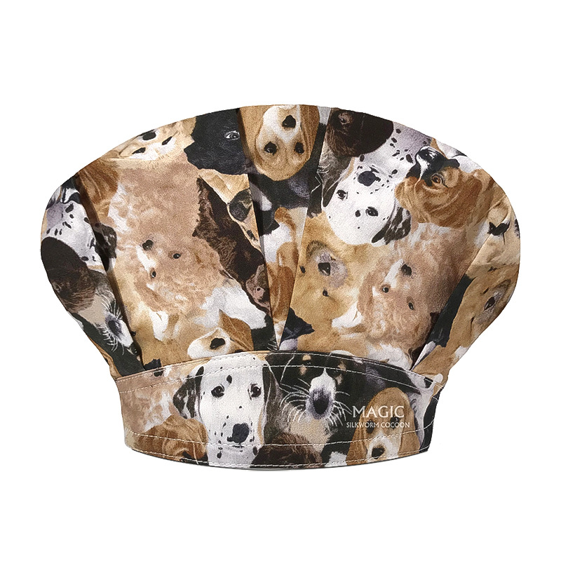 Un gran número de en stock de gama alta de algodón impreso tapa de cirugía oral dental hembra doctor enfermera Pelo Largo cerrado dedo del pie gorra mullida