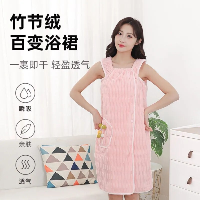女性用の卸売夏のサスペンダーバススカート、大人用ウェアラブルバスタオル、柔らかく吸水性と速乾性のあるバスローブ、バスラップ、クロスボーダー|undefined