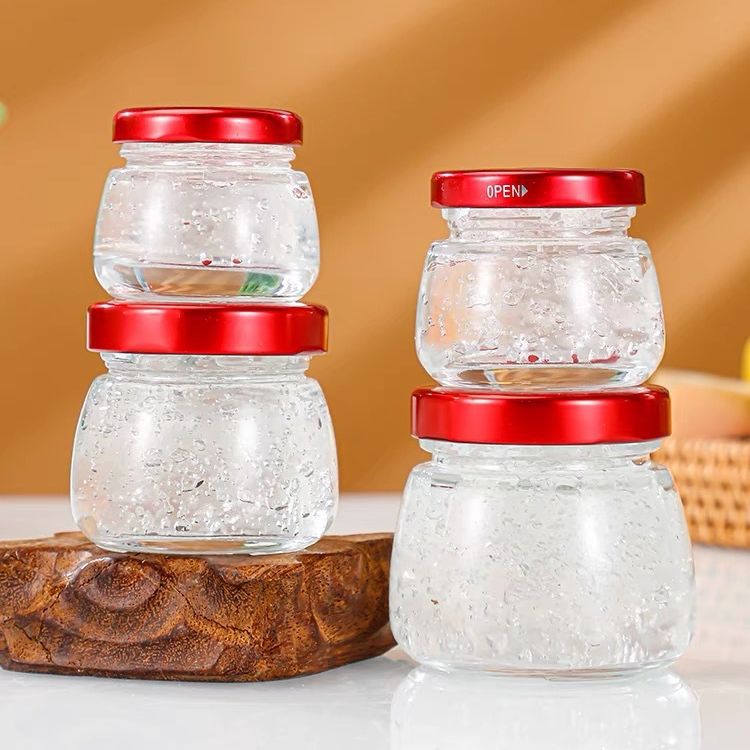 厂家现货玻璃燕窝瓶空瓶透明玻璃分装瓶蜂蜜果酱瓶耐高温密封罐