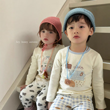 大小卷秋冬280克儿童羊毛拉架家居服套装女童a类纯棉睡衣秋衣秋裤