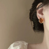 Retro amber brand advanced earrings, French retro style, light luxury style, high-quality style