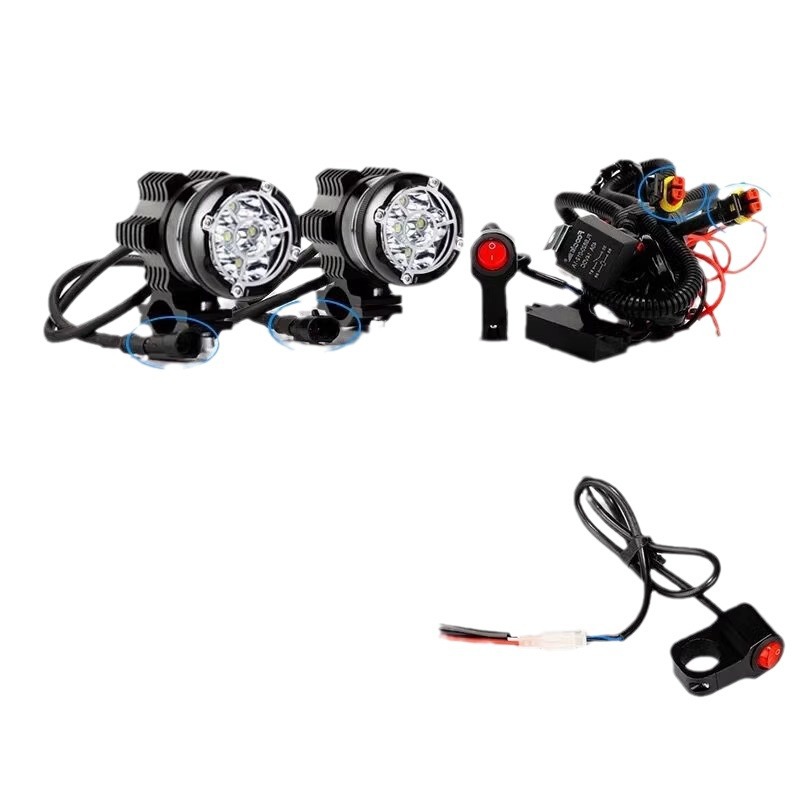 Luces estroboscópicas LED para motocicleta, un par de luces ultrabrillantes de alta intensidad, faros externos modificados para scooters y vehículos eléctricos.
