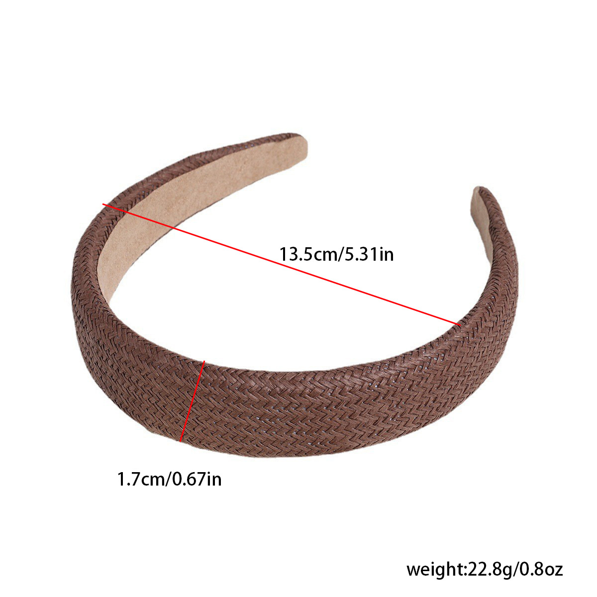 150g Weight Hair Band Hair Accessories Type Casual Solid Color Straw Hair Band