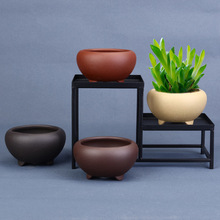 陶瓷创意多肉紫砂小花盆客厅桌面盆景盆阳台菖蒲盆栽花盆厂家批发