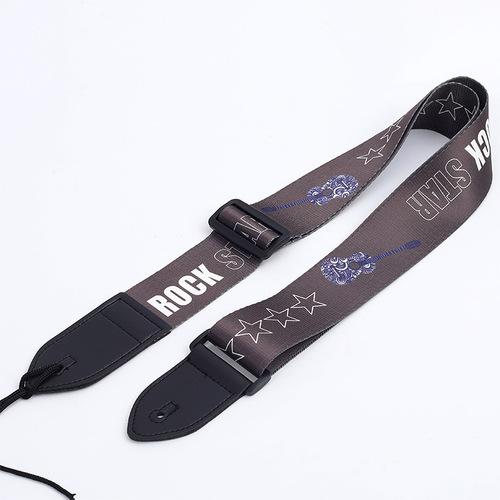 Guitar Strap Guitar Accessories Folk Acoustic Guitar Electric Guitar Bass Strap Polyester Personalized Print UK Strap