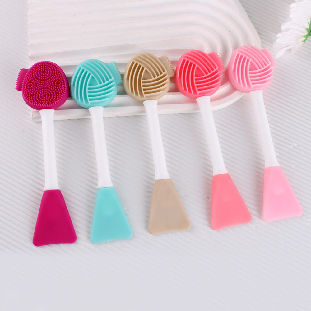 New facial cleansing brush, beauty mud mask brush, DIY beauty tool, mask application stick, makeup cleanser, dual-purpose silicone facial cleansing brush