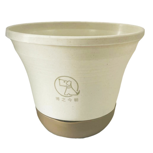 Balcony automatic water-absorbing basin round thickened resin plastic green plant gardening rose pothos Roman lazy flower pot