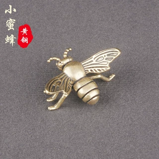 复古黄铜小蜜蜂桌面摆件蜜蜂昆虫铜雕工艺品茶道茶宠摆饰铜器批发