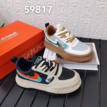 福建骆驼男鞋休闲板鞋2025春秋季跑步鞋男士皮面休闲鞋子59817