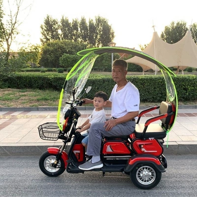New model electric tricycle rain Elektromobil üçün ön şüşə çətiri (günlük) - simple-carport-for-three-wheeled-electric-vehicles-red-default-item