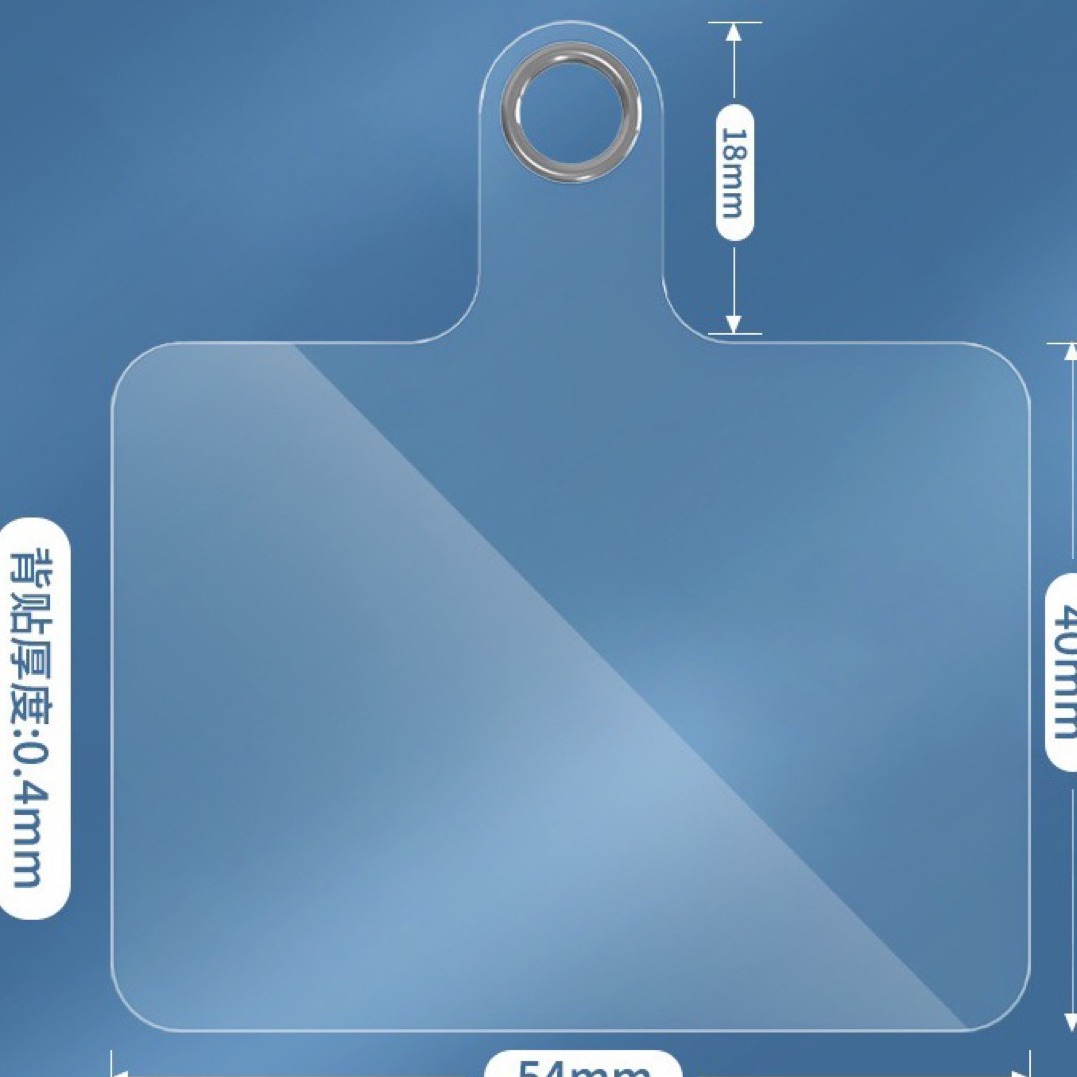 Junta de cordón para teléfono móvil de pvc suave Clip anti-pérdida Parche de cordón trasero transparente Portador de carga para teléfono móvil