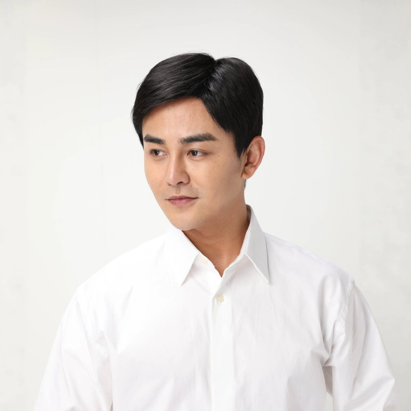 Fully Hand-Woven Men's 3/7 Split Wig, Men's Short Straight Hair, Real Hair, Breathable, Realistic Wig Human Wig Fully Hand-Woven Men's 3/7 Split Wig, Men's Short Straight Hair, Real Hair, Breathable, Realistic Wig Human Wig