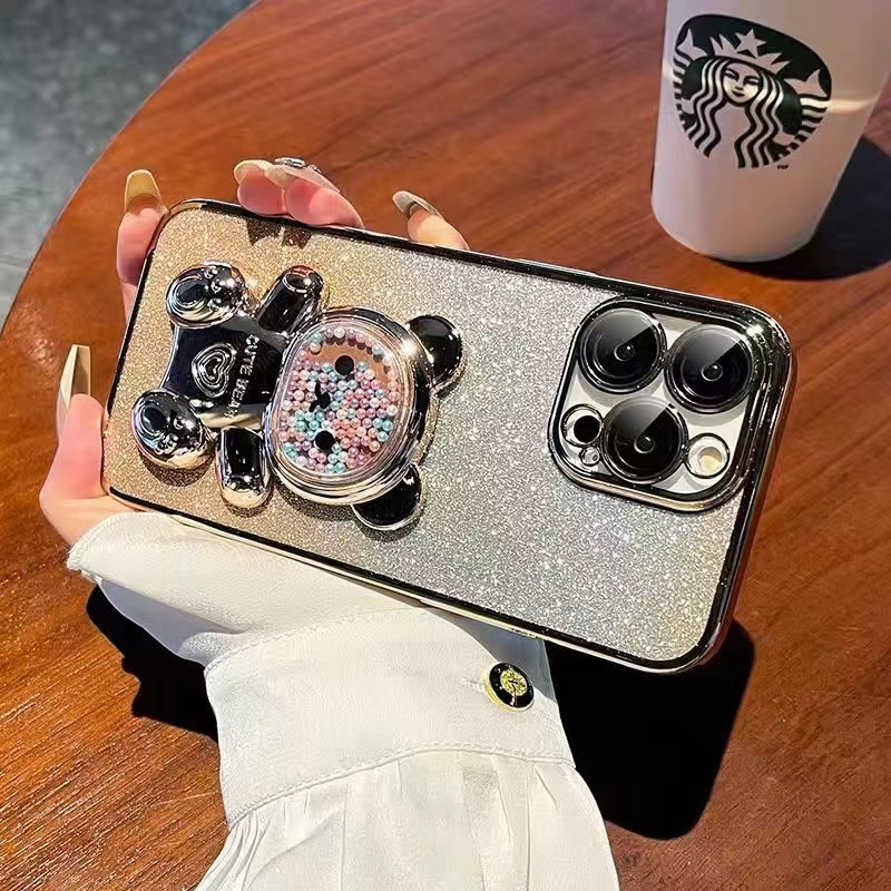 虹糖全メッキ携帯ケーススタンドストレッチ折り畳みデスクトップ横縦両用スタンド女子かわいいスタンド潮