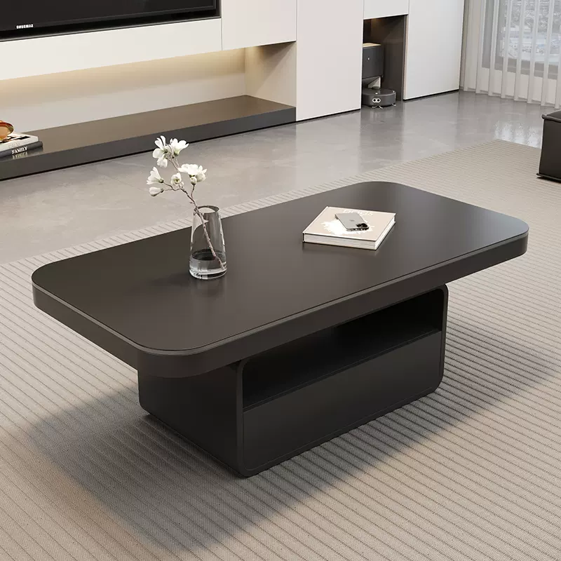 简约现代意式长方形岩板茶几设计师家用客厅轻奢高级小户型茶桌