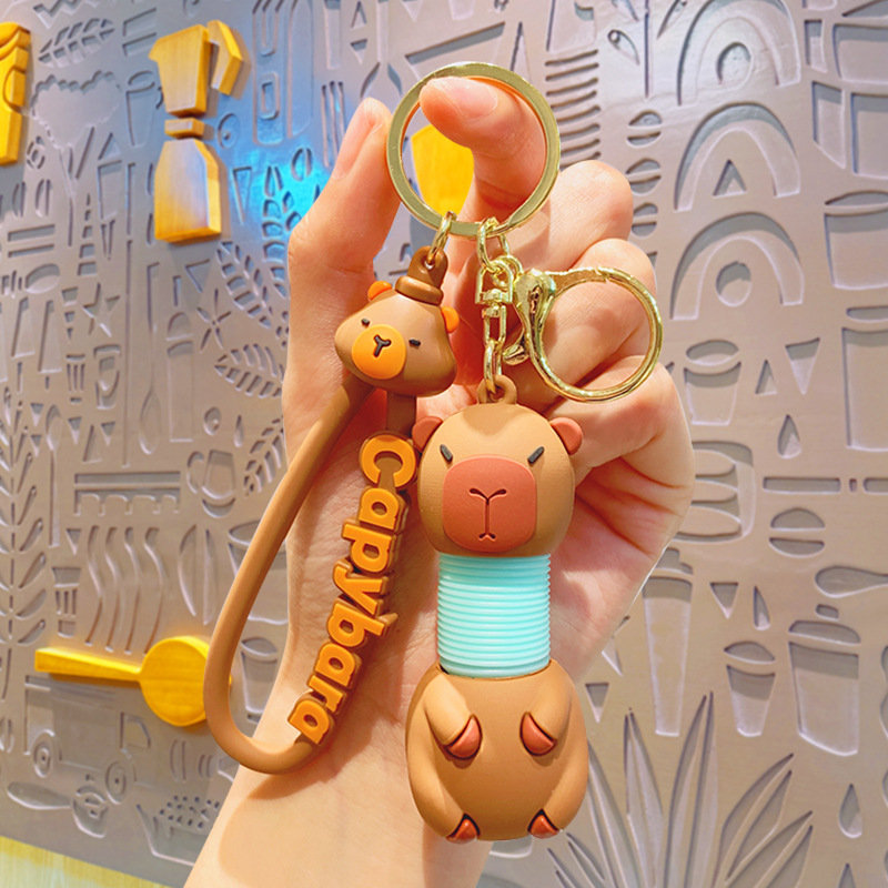 新しいカピバラシリーズ人形キーホルダーペンダントクリエイティブカピバラキーチェーンカップルバッグペンダント卸売|undefined