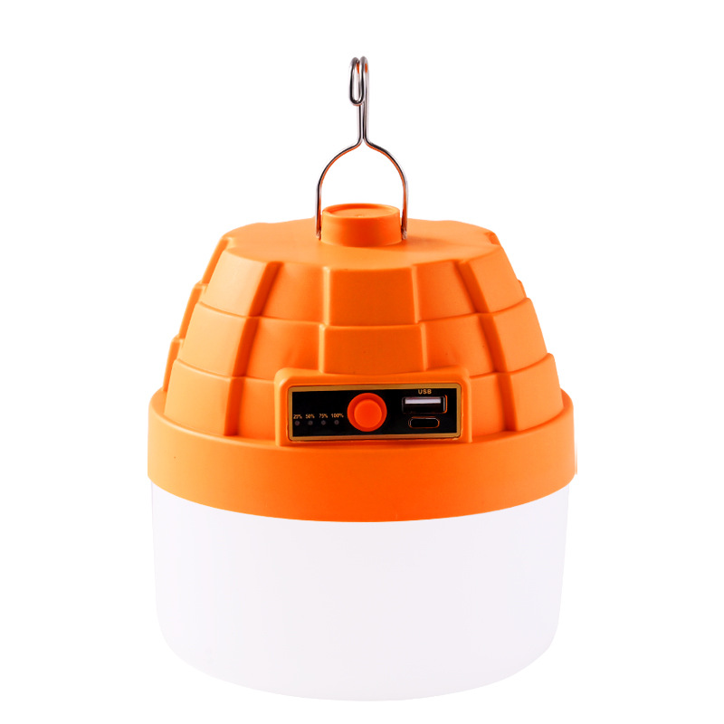 Lámpara de iluminación de carga LED superbrillante, lámpara de carga de gran capacidad al aire libre, mercado nocturno, lámpara de camping portátil de larga duración