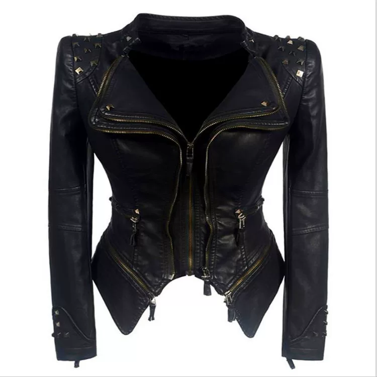 Polyurethane brace, multicoloured jacket, slim fit