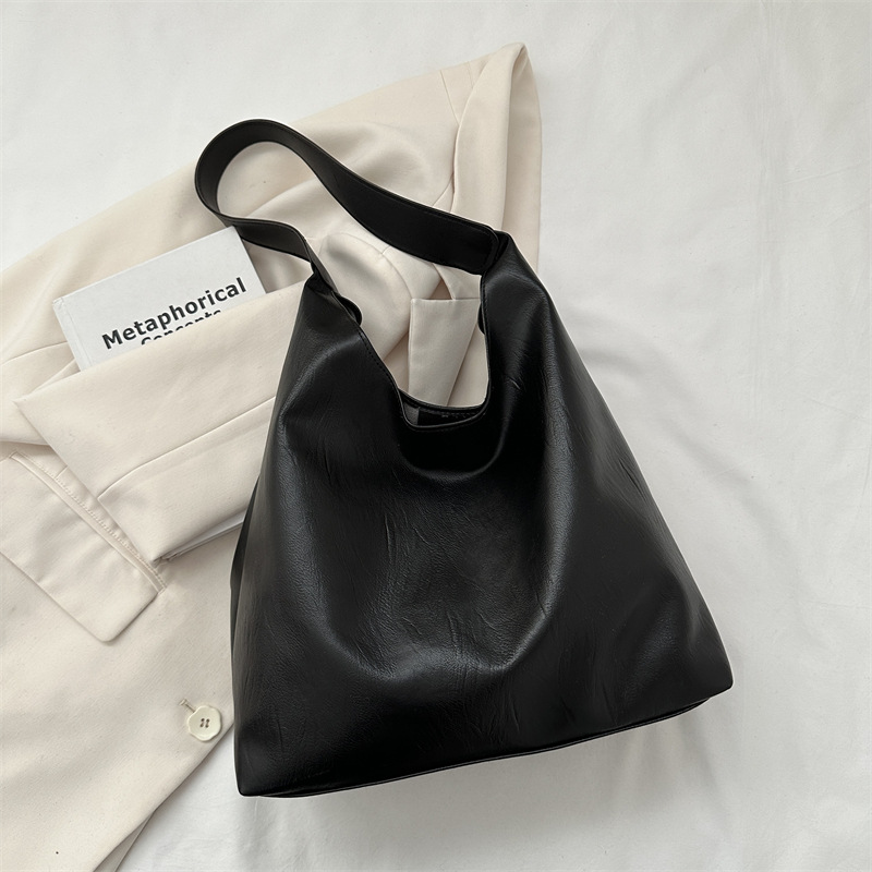 Gran capacidad casual bolsa 2023 invierno nuevo estilo coreano textura moda simple casual bolso de hombro para las mujeres