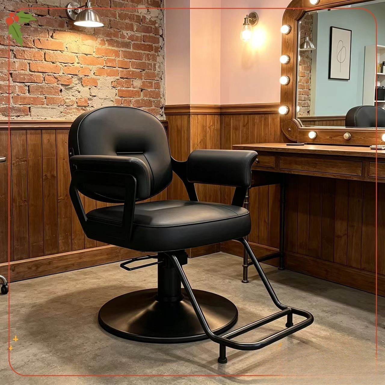 Fashionable hairdressing chair for high-end hair salons, simple style makeup chair, adjustable, elevating, rotating, for perming and dyeing