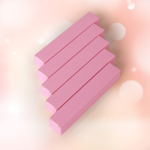 Pink lipstick lipstick packaging box wholesale makeup brush eyeliner box custom mascara white card box color printing