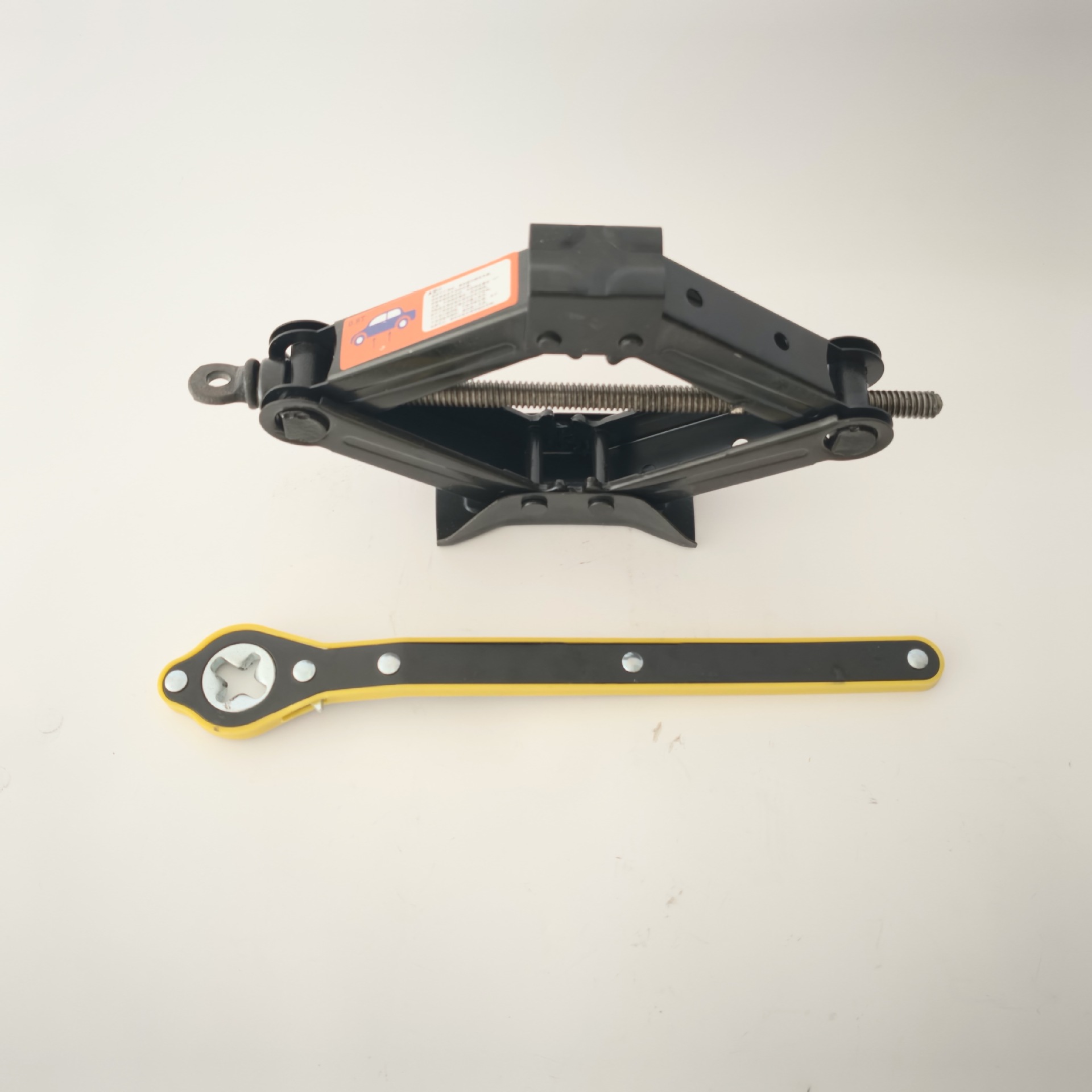 0kg Simple Wrenches for Cars and Tricycles, Hand-Cranked, Labor-Saving, In-Car Use, 0.8t Scissor-Type