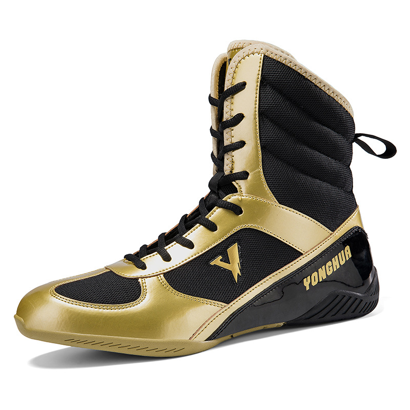Boxing Shoes for Men and Women Low-top Sanda Shoes High-top Fighting Training Shoes Wrestling Shoes Wrestling Boots Long Boots Rubber-soled Boxing Shoes