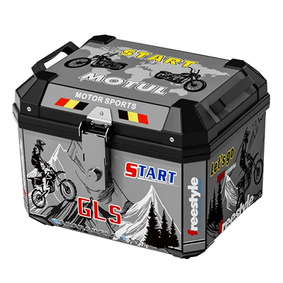 Motorcycle trunk: of aluminum alloy