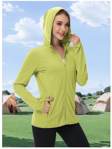 Summer Women's Large Size UV Protection Outerwear, Sun Protective Jacket, UPF 50+, Outdoor Long Sleeve, Export Model