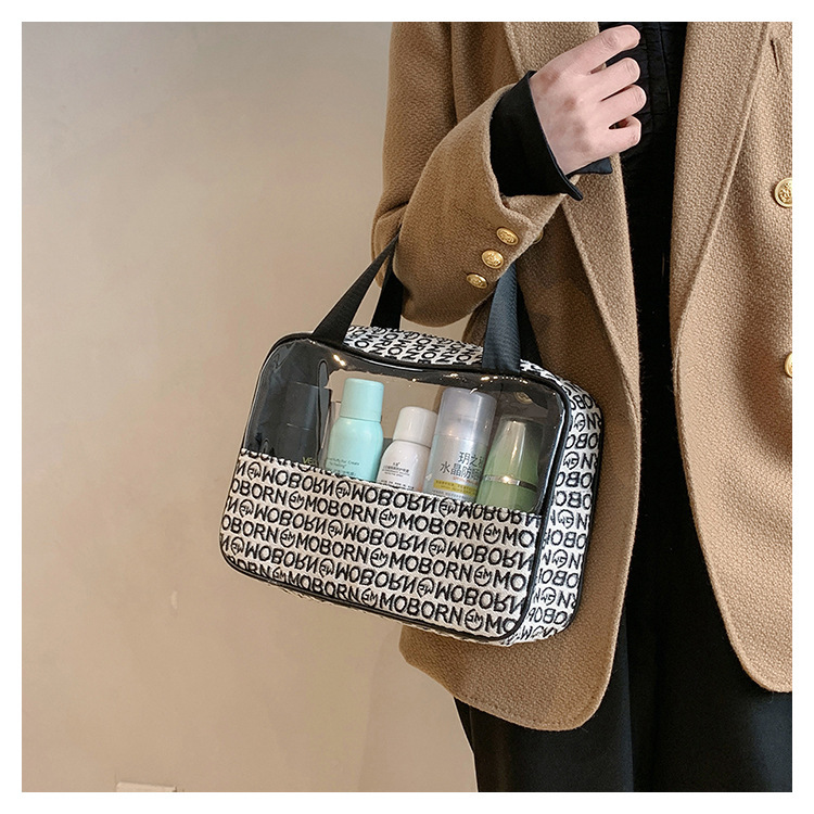 The makeup and toiletries bag can enhance the appearance level. The transparent PVC makeup box is portable and has a large capacity undefined