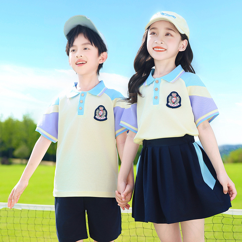 夏季小学生校服冲锋衣秋冬班服短袖套装儿童运动会幼儿园园服夏装|undefined