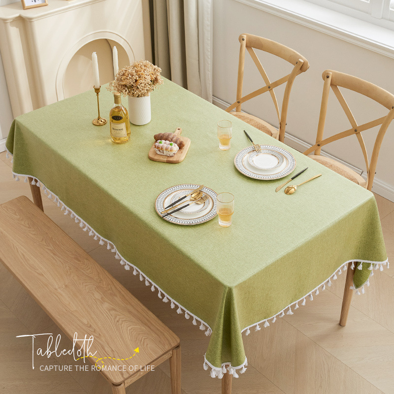 Ins algodón imitación tela de mesa impermeable a prueba de aceite sin lavado tela de mesa de comedor viento crema simple moderna alta sensación tela de mesa de té