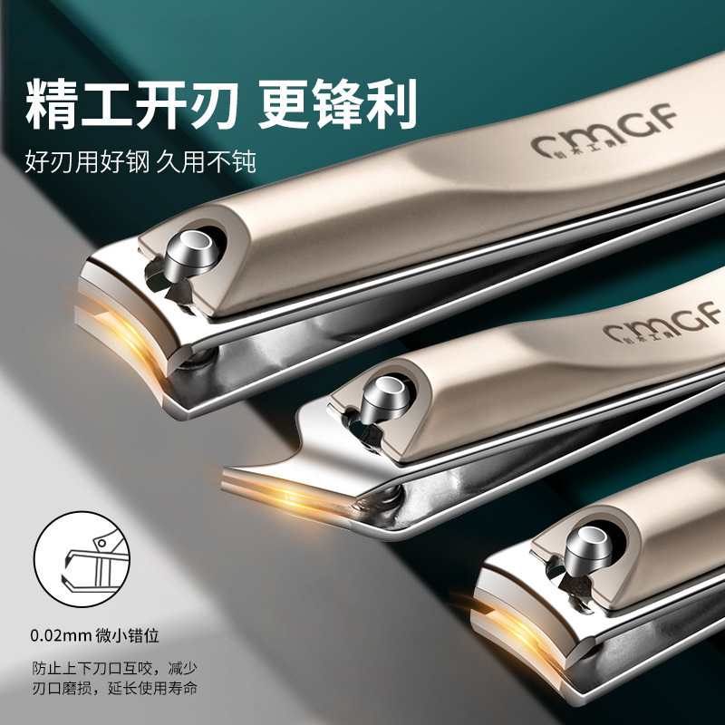 Nailcutter conjunto de cubierta de cuero alicadores de uñas para una sola mujer tijeras de manicura regalos de acero al carbono