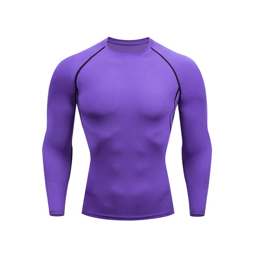 Domestic Acode Fitness Shaping Outdoor Sports High-Elastic Quick-Drying Training Breathable Tight Colorful Long-Sleeved Top