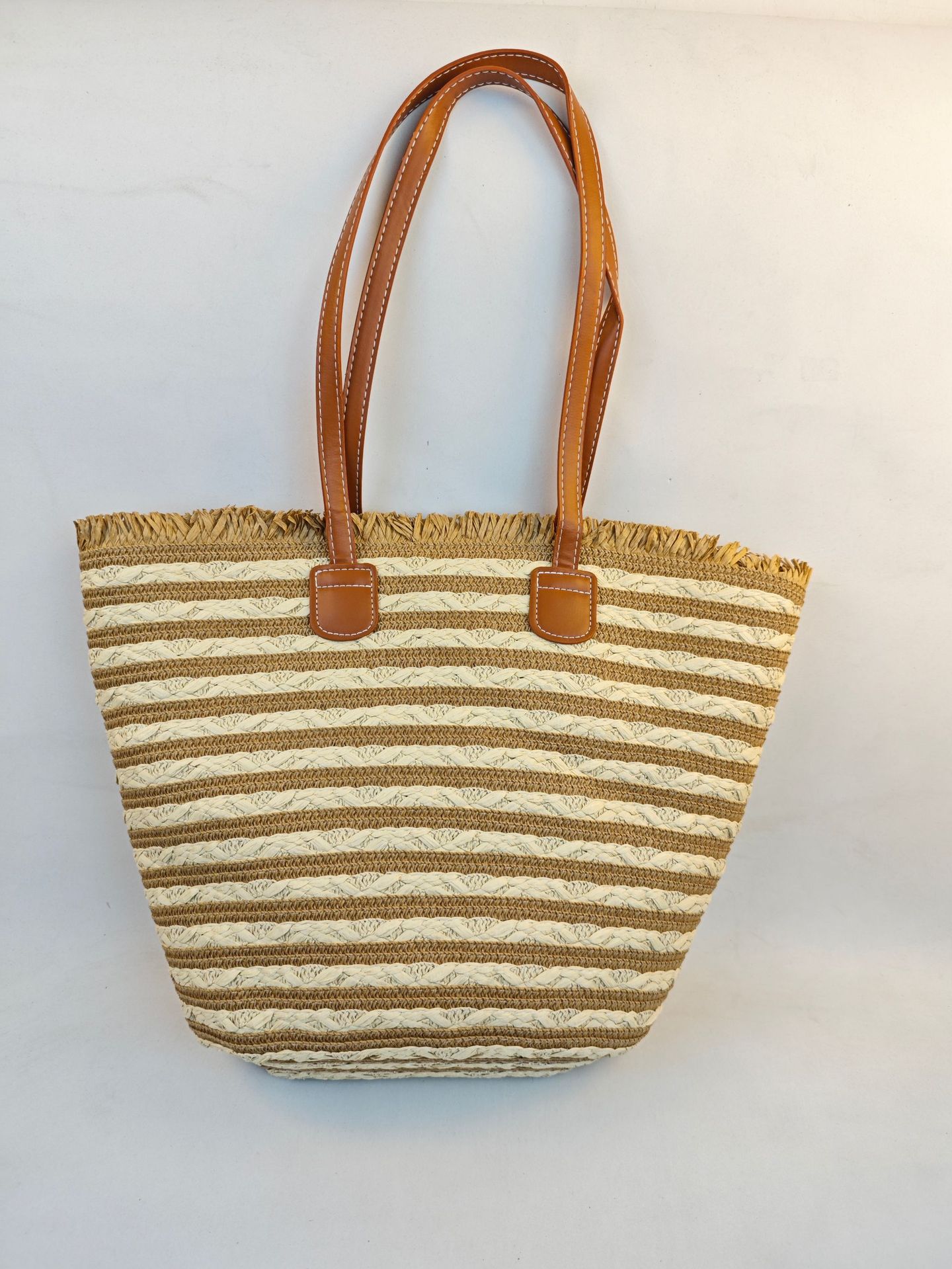 Bolso de paja femenino verano estilo ins 2024 nuevo estilo playa playa playa al aire libre vacaciones bolso de hombro de gran capacidad