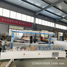 鸿腾新型滚胶竹木纤维集成墙板热熔胶覆膜机线条床板条三胺纸包覆