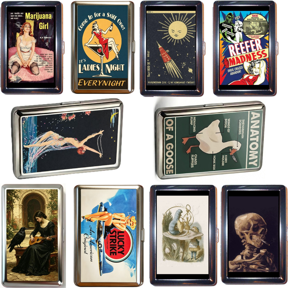 Amazon retro estilo de arte decorativo multifuncional bolsa de tarjetas y caja de almacenamiento de efectivo una prueba de patrón de fabricación