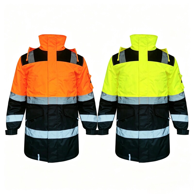 300D high-quality Oxford cloth reflective raincoat, suitable for police, construction workers, and sanitation workers; features a detachable hood and is customizable 300D high-quality Oxford cloth reflective raincoat, suitable for police, construction workers, and sanitation workers; features a detachable hood and is customizable