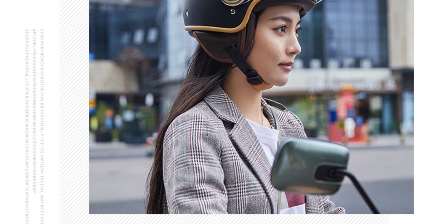 Battery electric car helmet 3C certification for men and women all seasons autumn and winter warm motorcycle retro helmet half helmet
