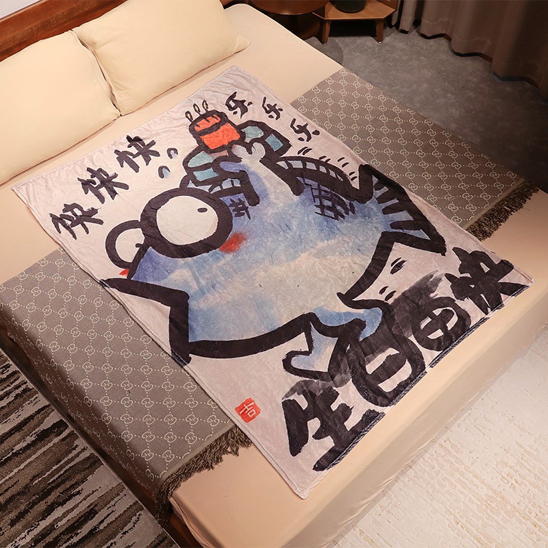 Leche mantas de peluche siesta de oficina delgada mantas de aire acondicionado de coral sofá de franela edredón pequeña cama