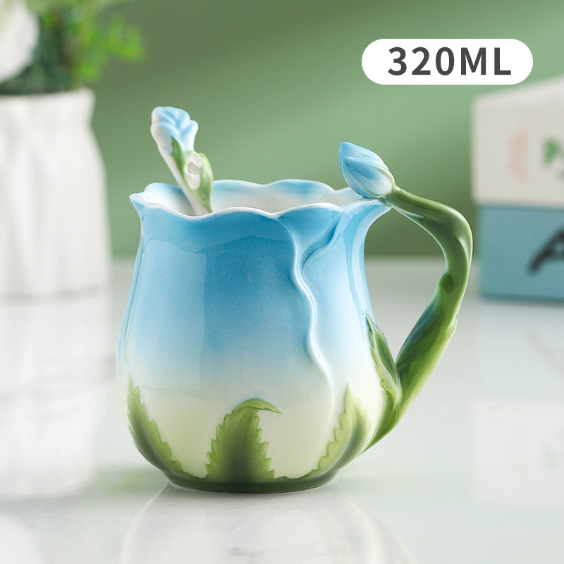 Blue rose mug⚑