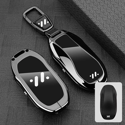 2025 Zhiji Ls7 Key Cover Zhiji New L7 Angel Wheel Version Remote Control Modified Key Case Buckle for Men and Women (Static Rod/Key Bag) - zhiji-gun-color-metal-buckle